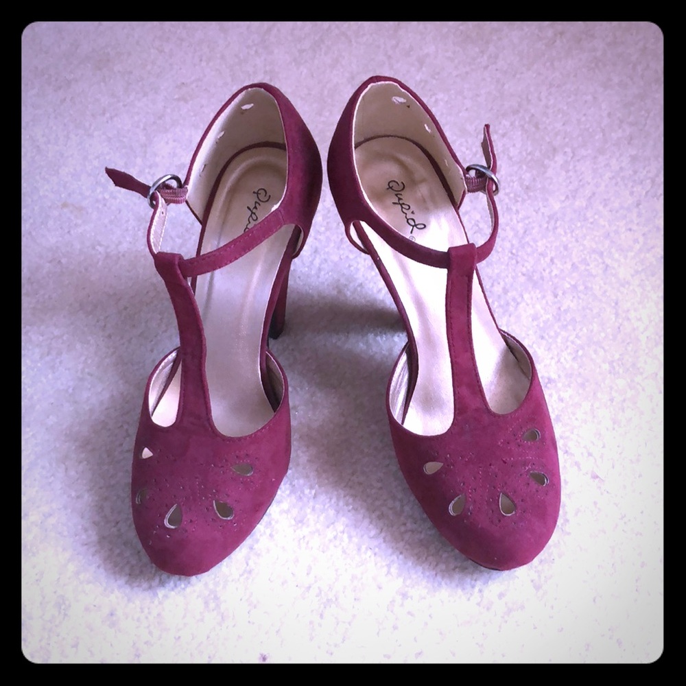 Qupid Mauve Size 7.5 Heels